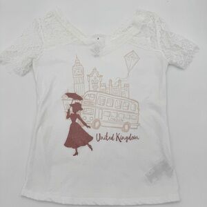 Disney Mary Poppins United Kingdom Lace Sleeve Top – XS
